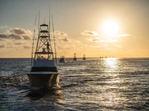 The Fleet of the Los Suenos Signature Triple Crown on the water.