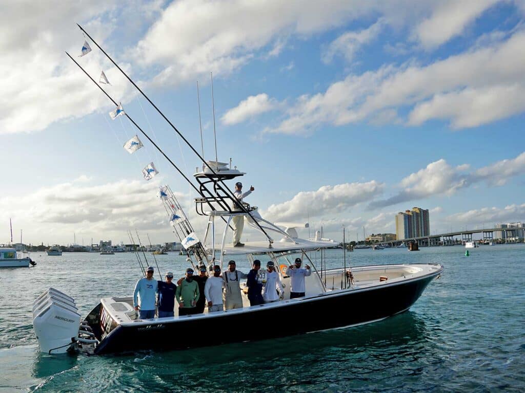 Team Viva on their sport-fishing boat