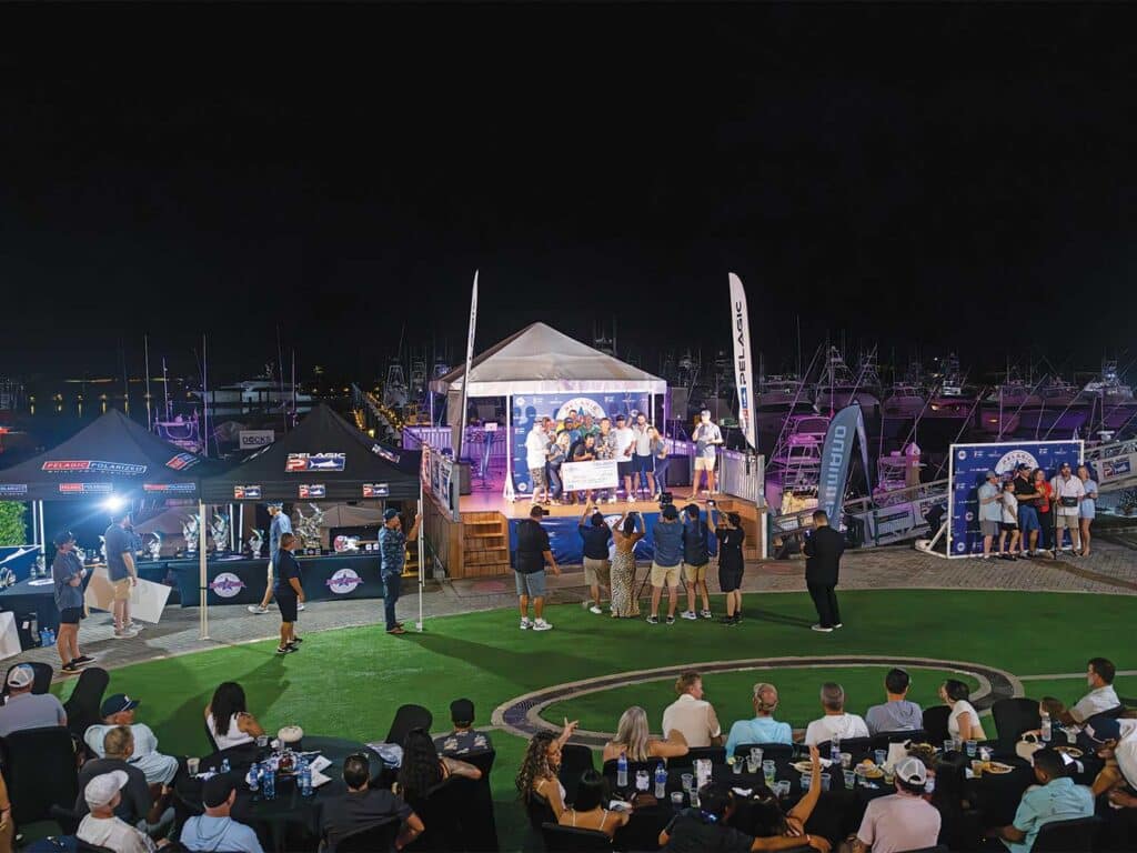 View of the Pelagic Rockstar Tournament docks.