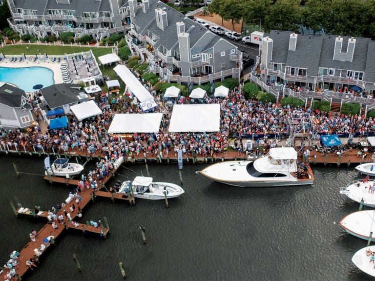 Aerial view of the White Marlin Open