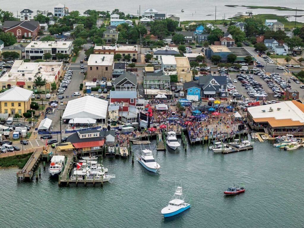 Aerial view of the Big Rock Blue Marlin Tournament