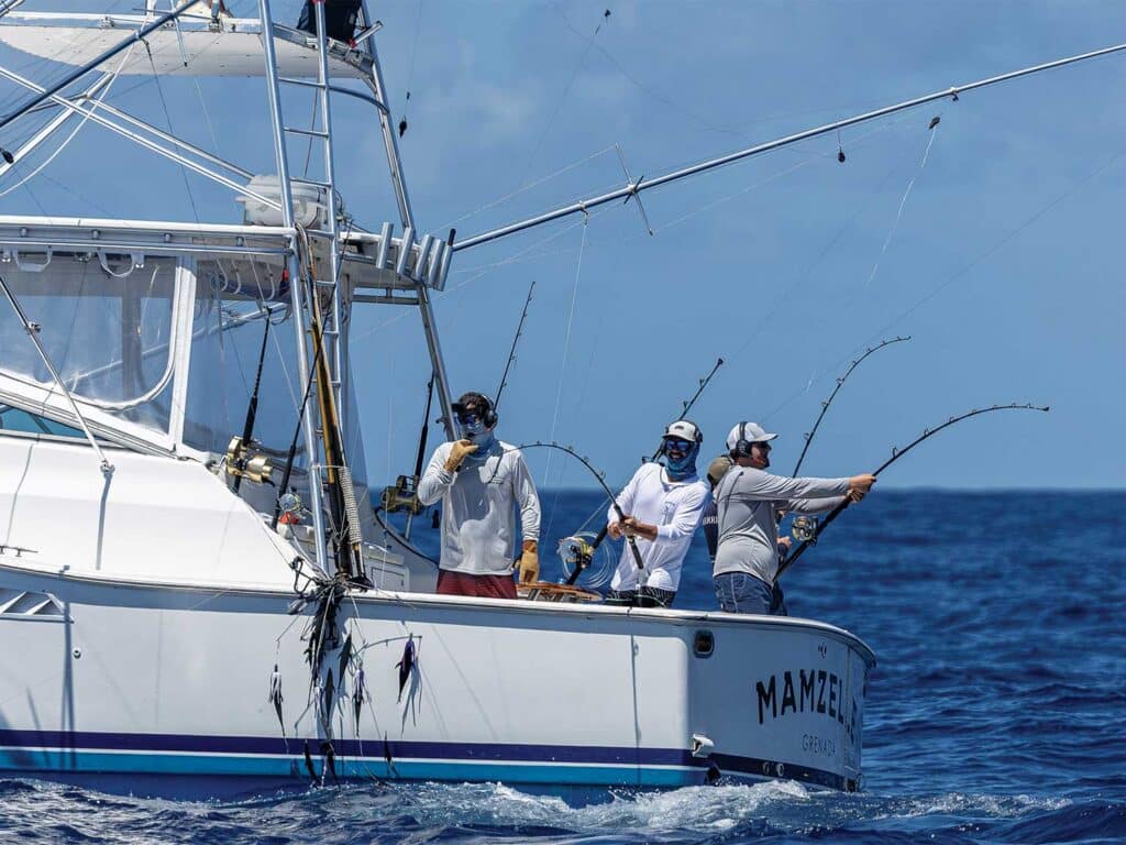 Anglers with dredge.