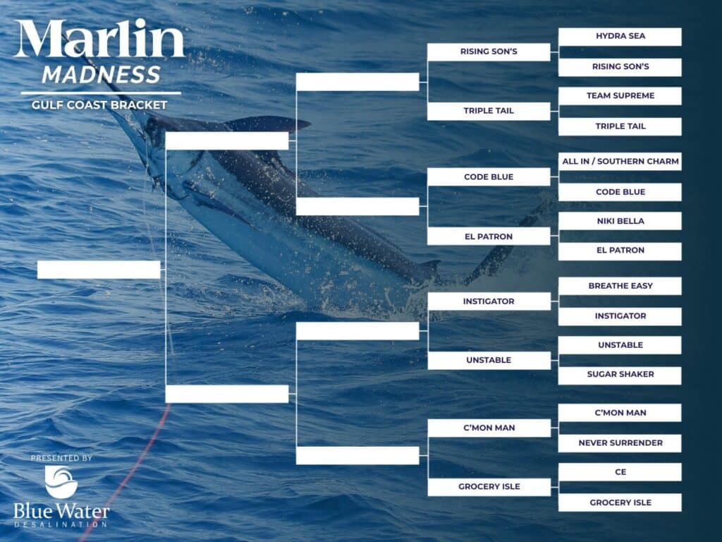 Marlin Madness Round 2 Bracket Gulf Coast
