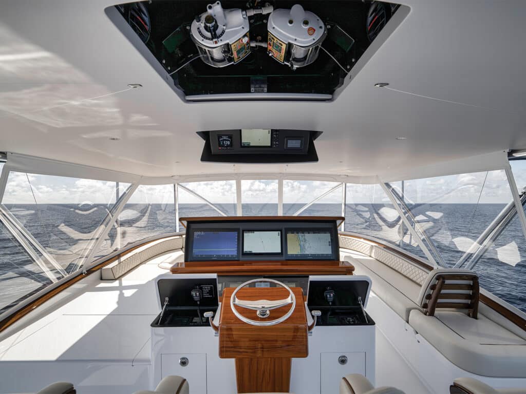 Bridge of the Jim Smith 72 sport-fishing boat