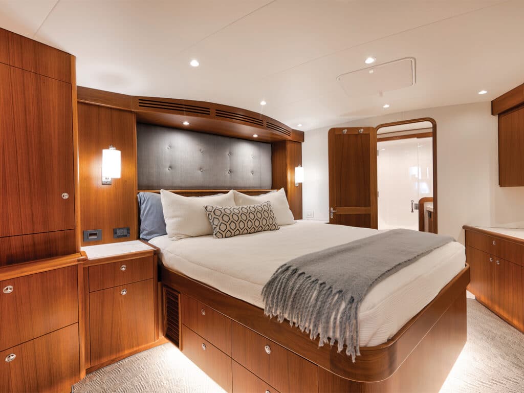 Stateroom of the Jim Smith 72 sport-fishing boat
