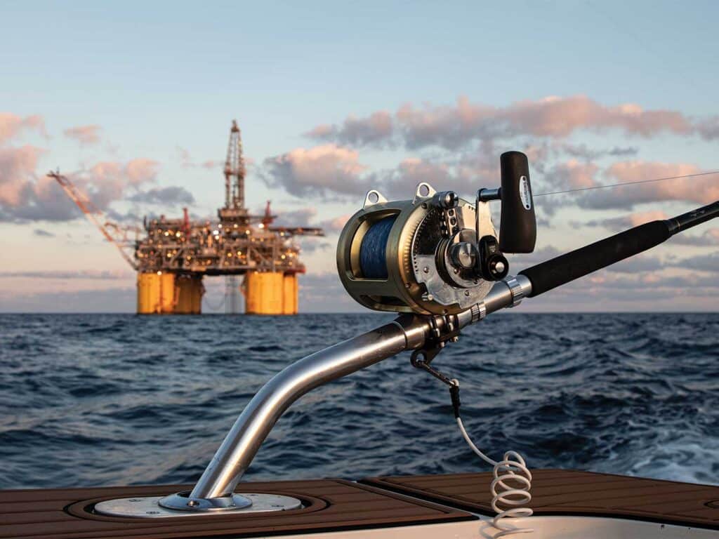 Oil rig off Texas coast