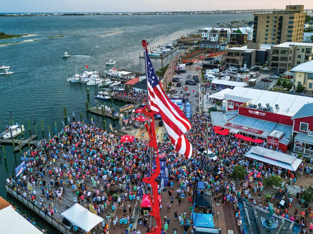 Aerial view of Big Rock Blue Marlin Tournament