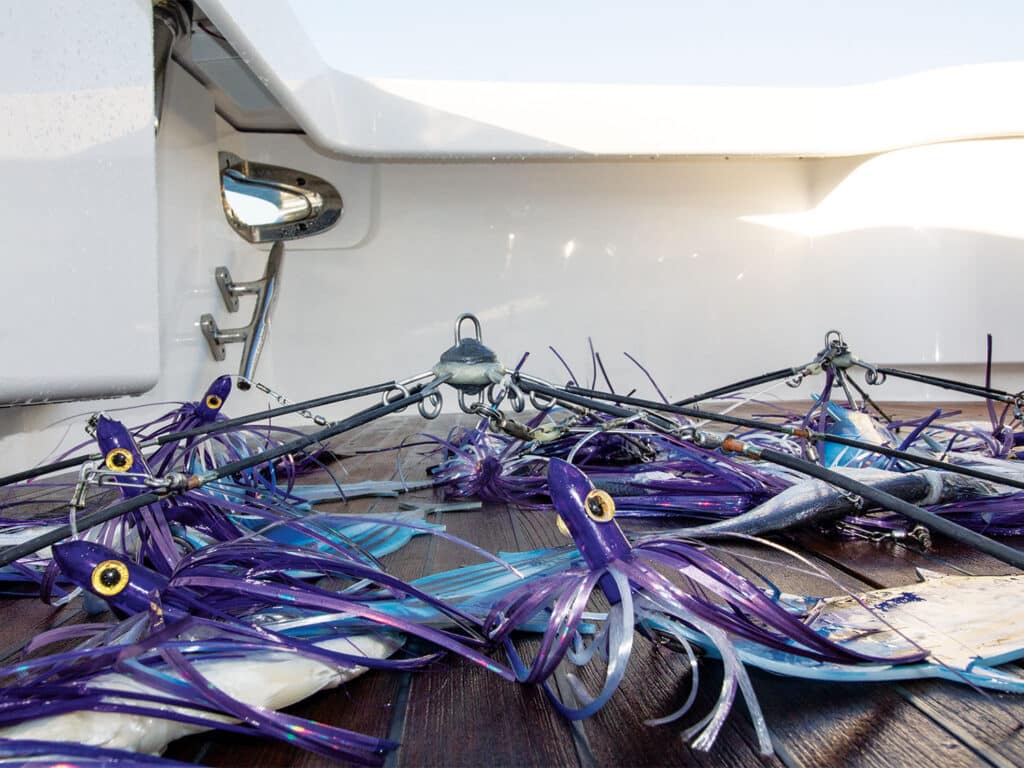 A dredge rig in the cockpit.