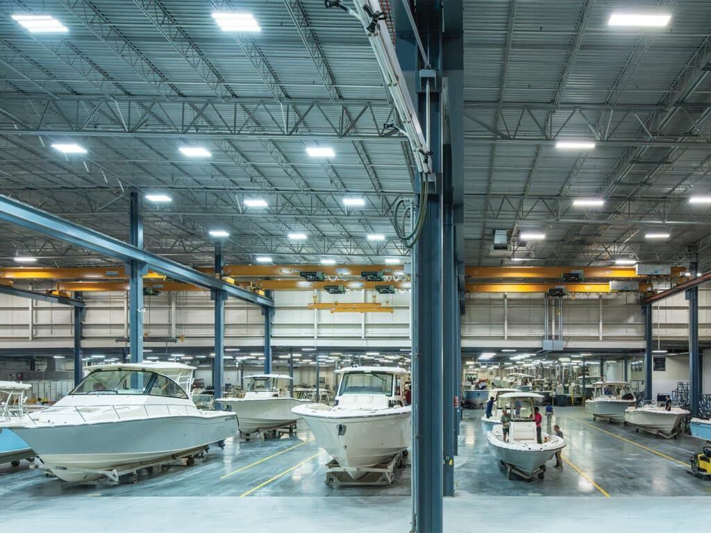 Inside view of Grady-White factory