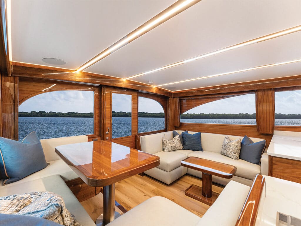 Interior salon of the Viking 50 Billfish