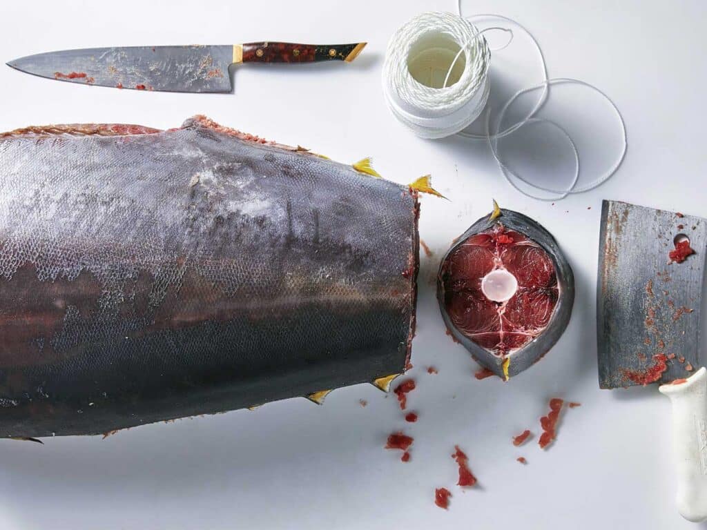 butchering tuna