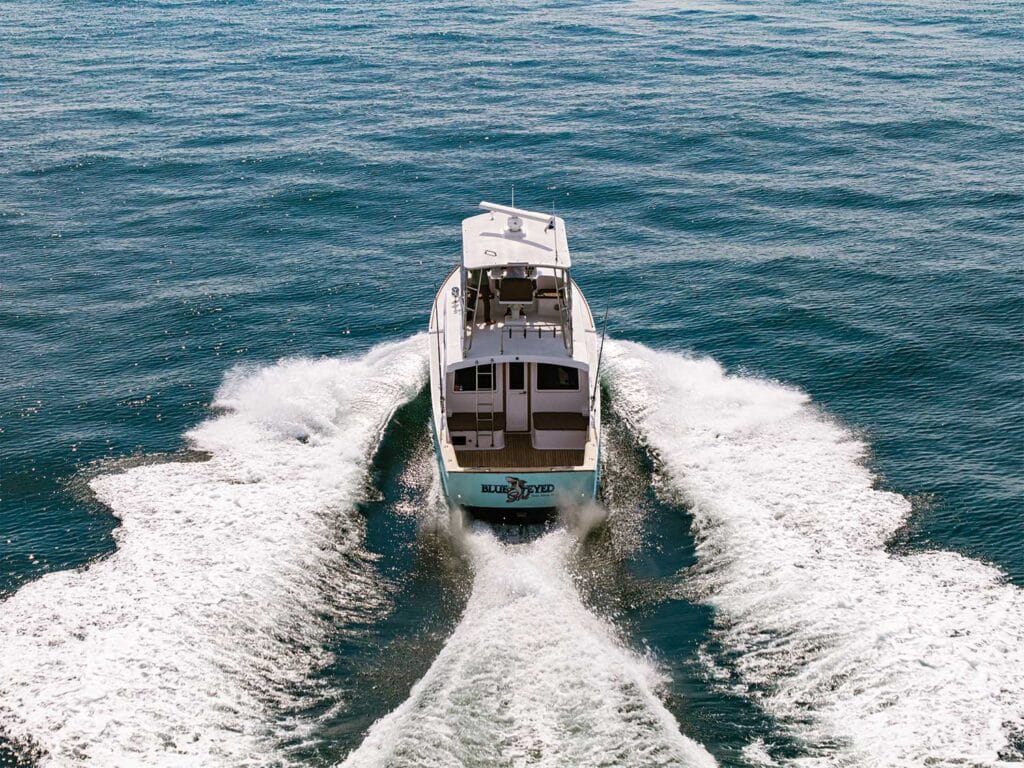 Sport-fishing boat on water